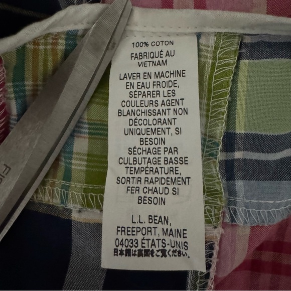 Vintage LL Bean Short Blazer Jacket Madras Plaid Patchwork Women’s size 14 NWOT - Picture 6 of 7